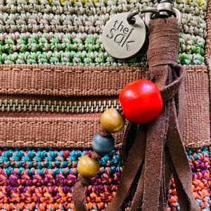 Multicolor/Brown Trim “The SAK” Shoulder Bag